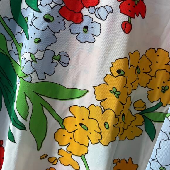 Montgomery Ward Vintage 60s 70s Retro Mod MCM Top Pants Set Wide Leg Floral 14 - Picture 5 of 10